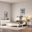 Ensemble de chambre à coucher 3 pièces, lit plateforme avec portes coulissantes, tête de lit avec rangement, 1 table de chevet avec 2 tiroirs, 1 commode avec 6 tiroirs-63849256-63849257