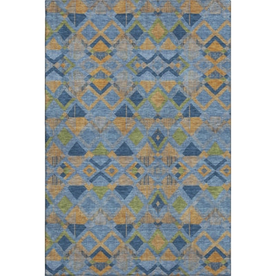 Premium Machine Washable Kumbhar AMF1308 Geometric Rug
