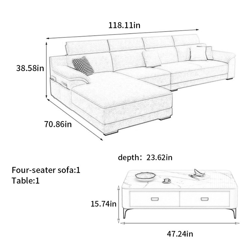 American modern simple sofa