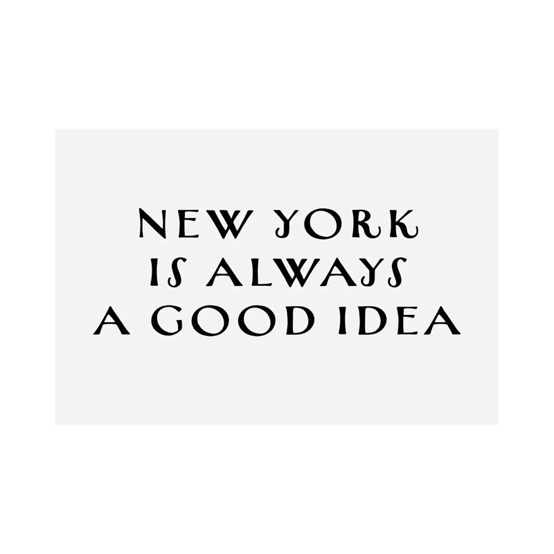 New York Good Idea by Leah Straatsma - Wrapped Canvas Print, 20.32 cm H x 30.48 cm W