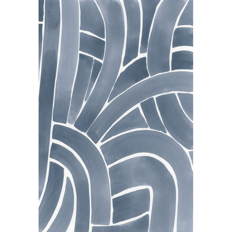 Indigo Maze II by June Erica Vess - Wrapped Canvas Print, 30cm H x 20cm W x 3.8cm D
