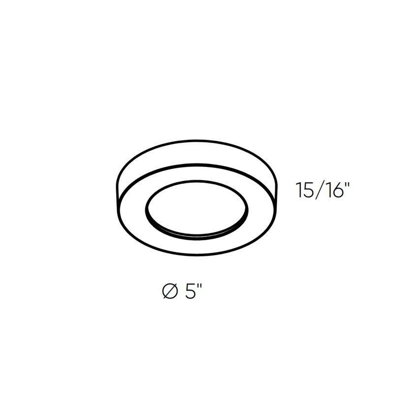 Plafonnier encastré rond 5CCT 5 pouces Ilkest