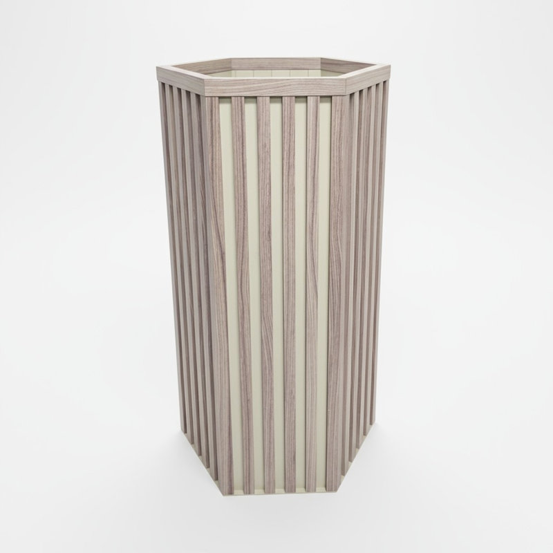 Pot Planter, 16.25" H x 10.5" W x 9.13" D, Brown