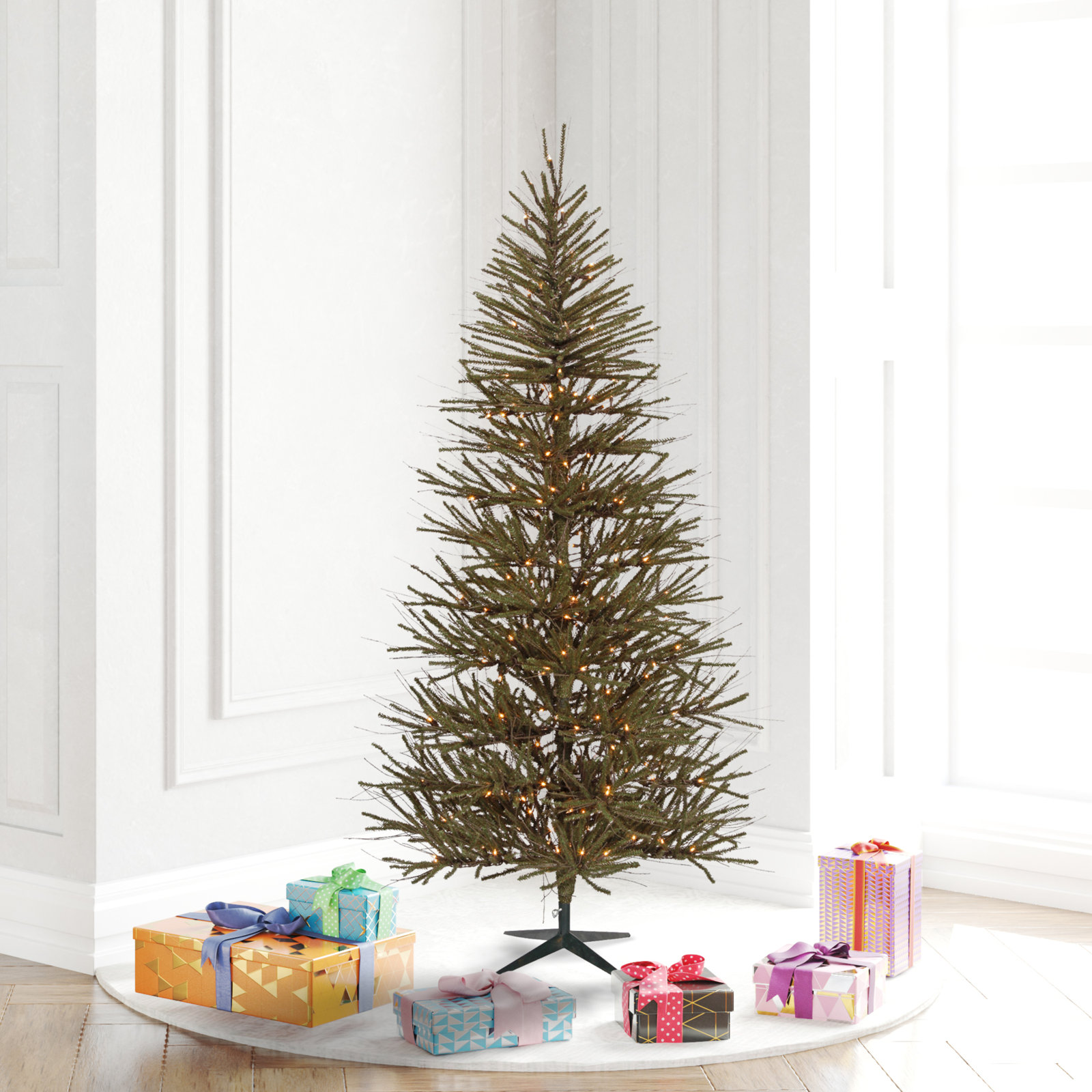 Vienna Twig Pre-Lit Pine Christmas Tree, 7' H, Unlit