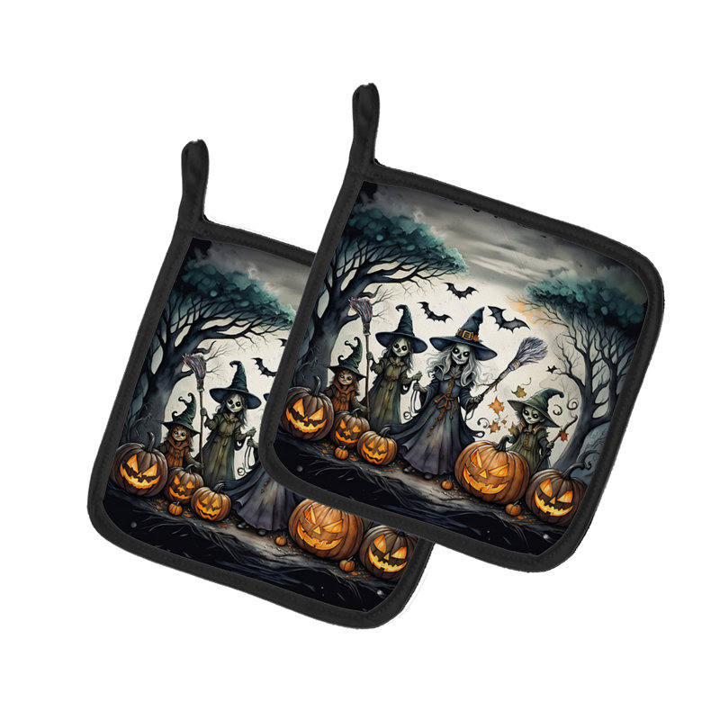 Paire de porte-casseroles Witches Spooky Halloween