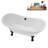 59" Streamline Clawfoot Tub,Tray,Drain, Clawfeet-101628974-102220282