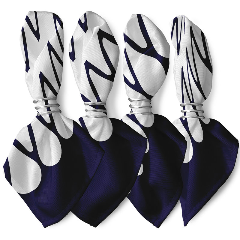 Serviette 22 po Ferrier, Bleu marine