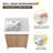 Alparra 24" Single Freestanding Bathroom Vanity with Resin Basin Sink Top,Floor Standing Vanity With 2 Doors and 1 Adjustable Shelf