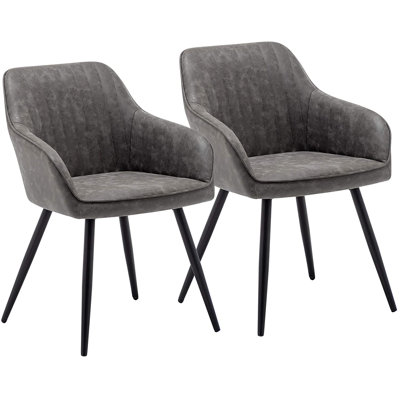 Chaise avec accoudoirs rembourrée Deverell