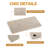 Guein Rectangle Natural Marble Tray,Crema Beige