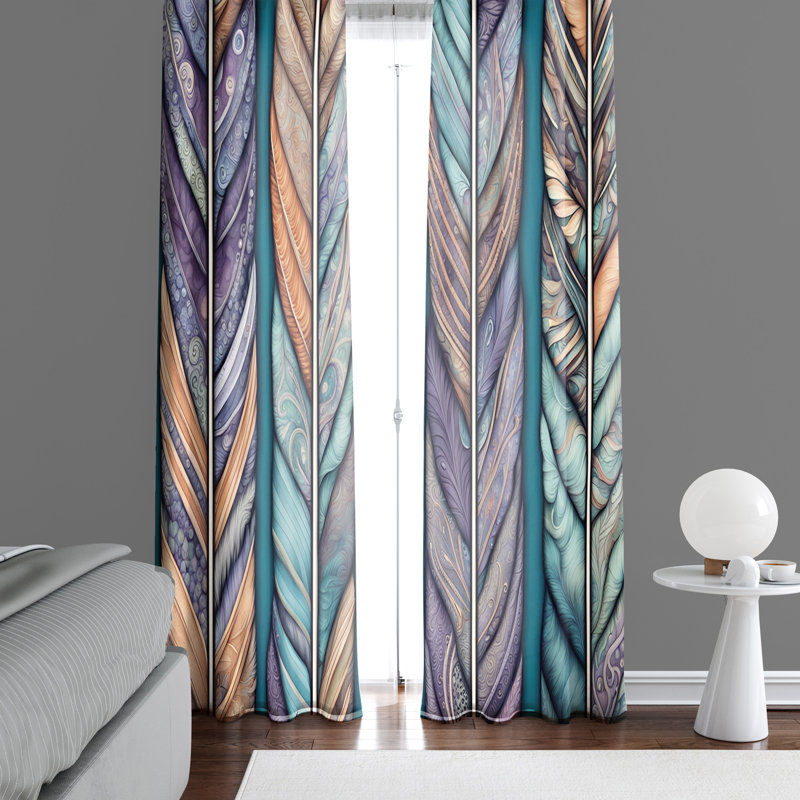 Paire de rideaux semi-transparents en polyester Doyinsola, L 56 po x L 78 po