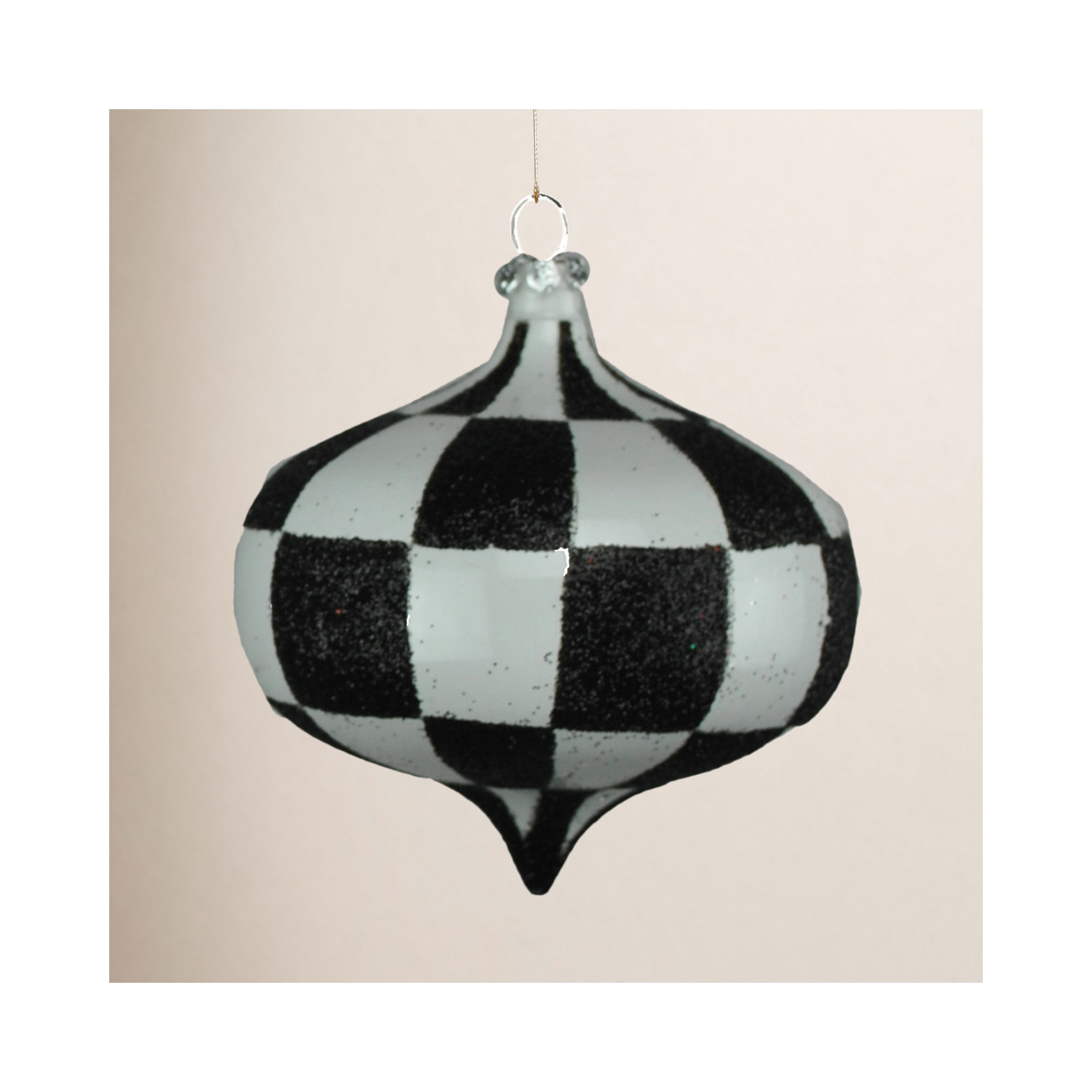 Solid Ball Ornament, White/Black