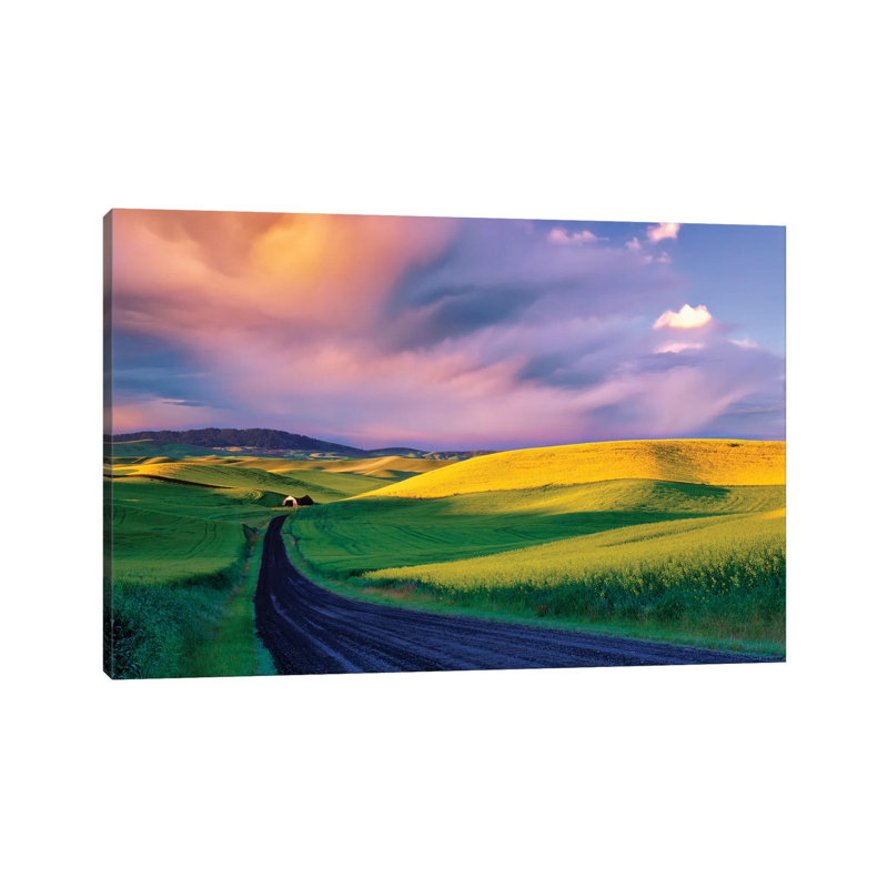 Palouse Road by Dennis Frates - Print on Canvas, 45.72cm H x 66.04cm W x 3.81cm D, Wrapped Canvas