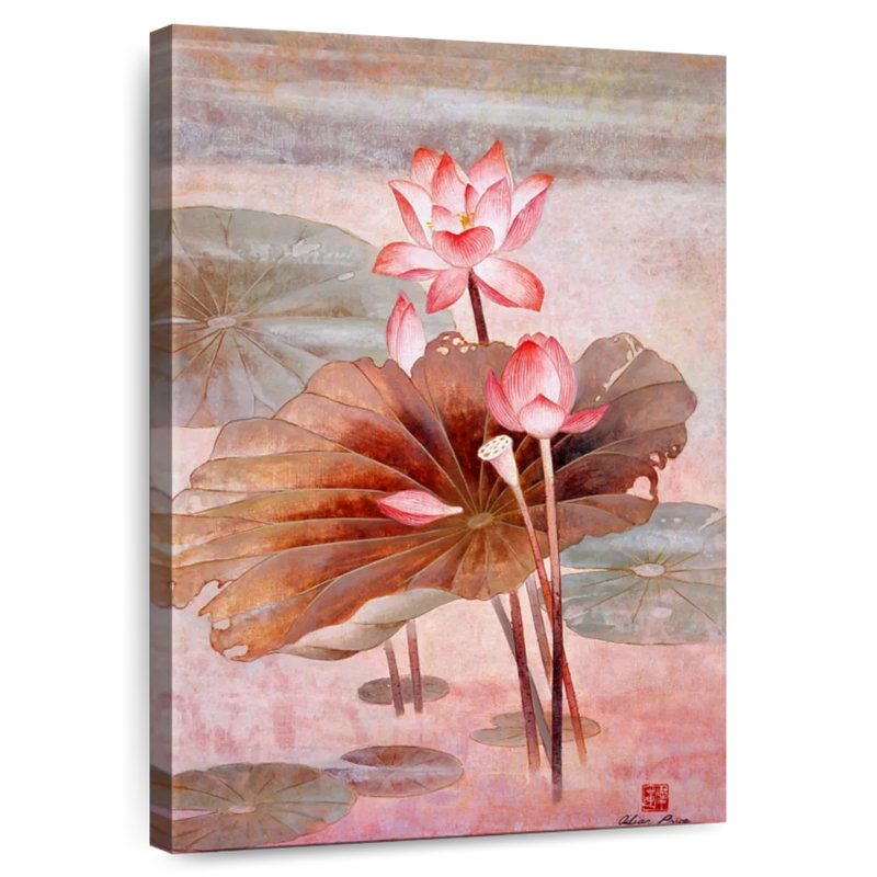 Harnek Lotus Autumn Light, 24" H x 16" W