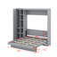 Lit escamotable mural Murphy avec tablettes, garde-robe et DEL-2105862109-2105862110