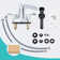 Centerset 2-Handle Waterful Bathroom Sink Faucet with Drain Assembly