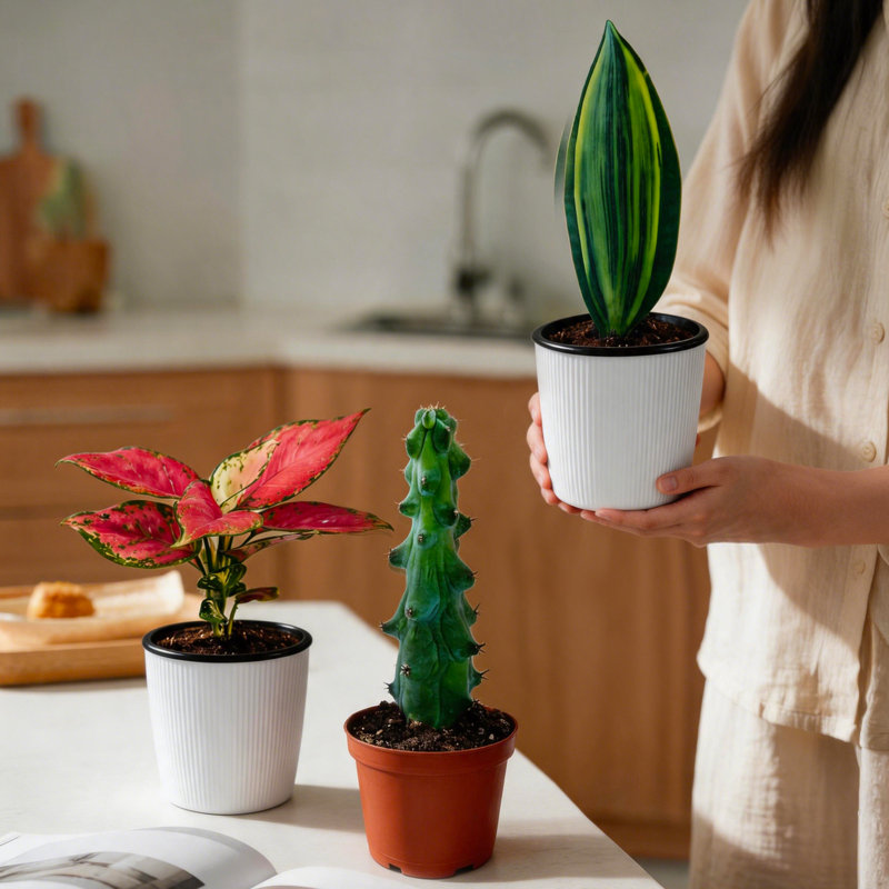 3-Piece Live Plants Set 