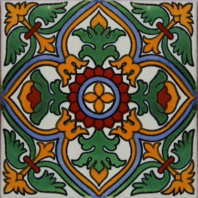 2 "x 2" mosaïque de dosseret fait à la main 36 pièces TalaMex Coria