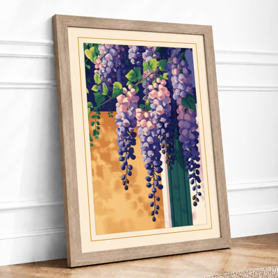 Wisteria in Terracotta Botanical - Framed Print