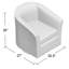 Fauteuil demi-tonneau pivotant 31 po Hansell-1784282485