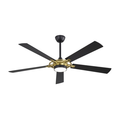 60 In. Indoor Ceiling Fan With Light Kit And Remote