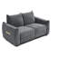 Fauteuil inclinable de salon moderne, lin gris foncé et équipement portuaire avec