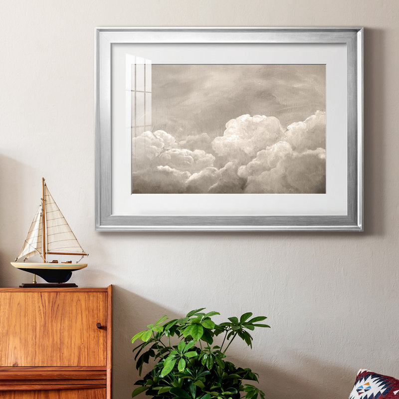«Painted Clouds I», reproduction encadrée de qualité supérieure - prête à être accrochée, H 30,5 po x l 42,5 po x P 1 po