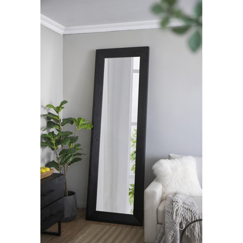 Miroir pleine grandeur, miroir de plancher noir