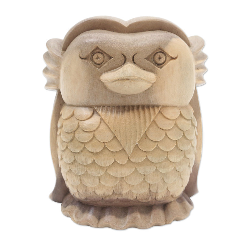 Statue en bois faite à la main Loon Peak® Little Friend