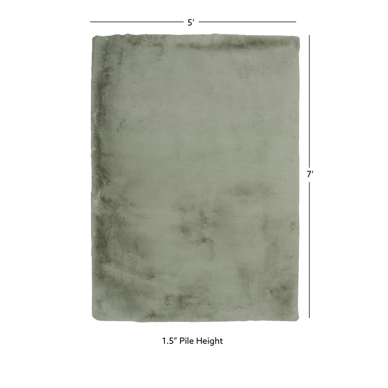 Tapis touffeté à la main Jalissia, Rectangle 5 pi x 7 pi