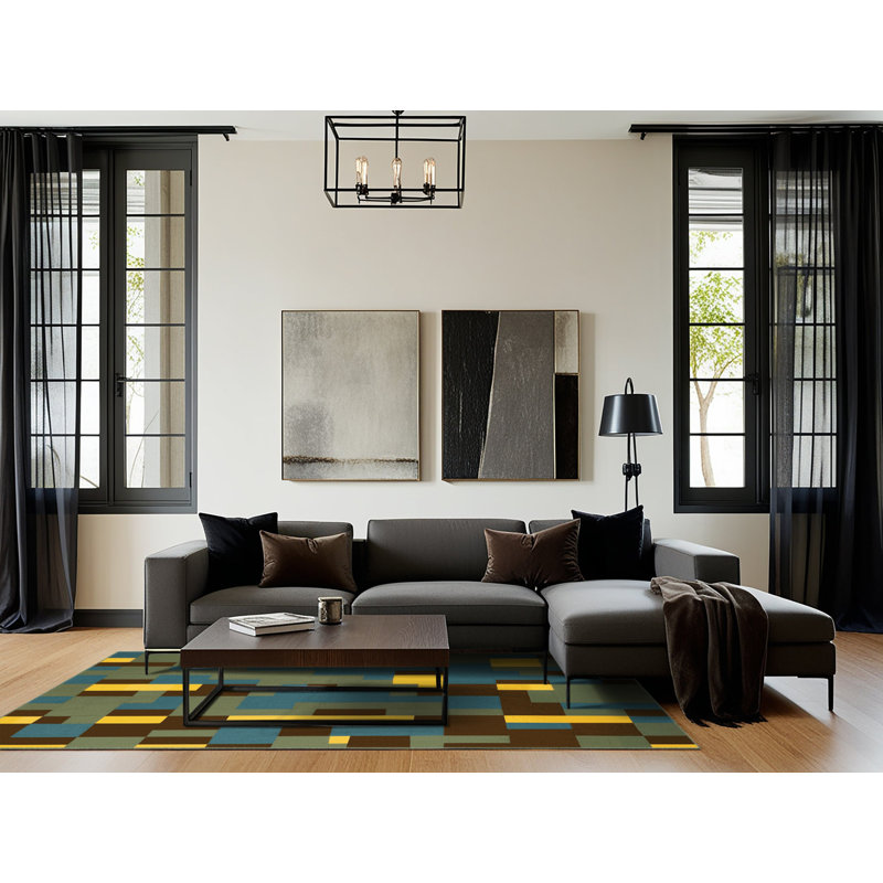 Tapis carrelé, Rectangulaire 8 pi x 10 pi
