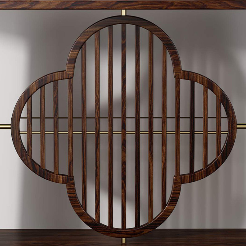 Chinese style solid wood console table, 33.4” H x 39.3” W x 14.9” D