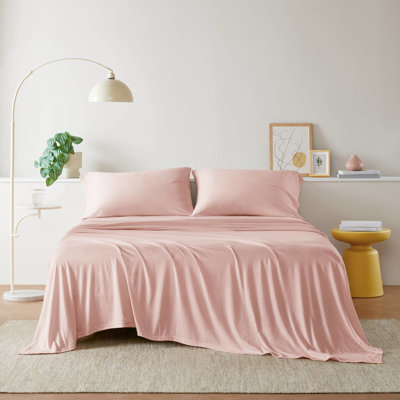 Draps en mélange de coton grand format toutes saisons - incroyablement doux, absorbant en saison chaude, chaud, froid et confortable pouvant accueillir un matelas jusqu'à 16 po, livré avec 1 drap plat, drap-housse 2 taies d'oreiller, machine
