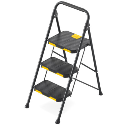 3 - Step Steel Lightweight Folding Step Stool
