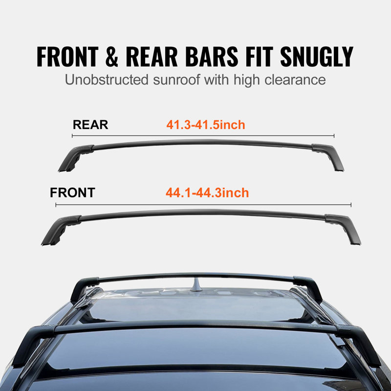 Roof Rack Cross Bars Aluminum for Vehicle Rooftop Cargo Black