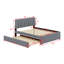 Lit plateforme tapissier avec lit gigogne-654439026