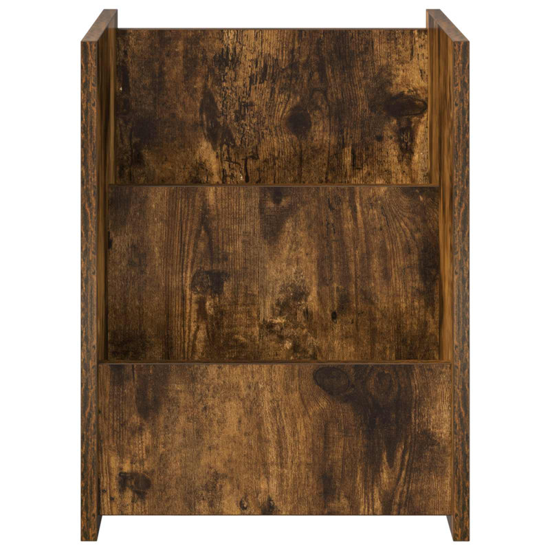 Wood Free Standing Magazine Rack, Dark Brown