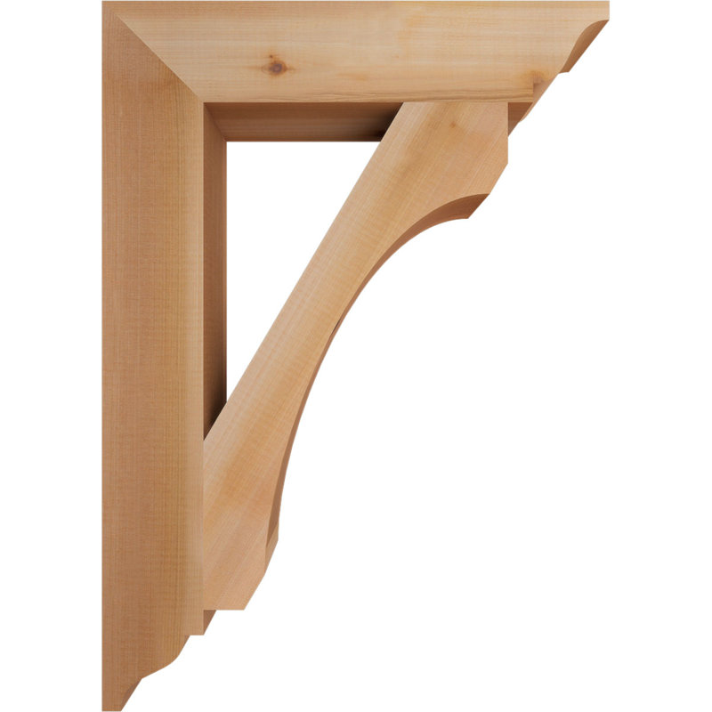 Support traditionnel lisse l 3 1/2 po x P 20 po x H 28 po, cèdre rouge de l'Ouest, Cèdre rouge de l'Ouest (lisse)