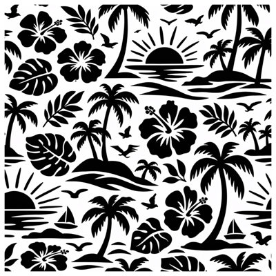 Rideau de douche Tropical