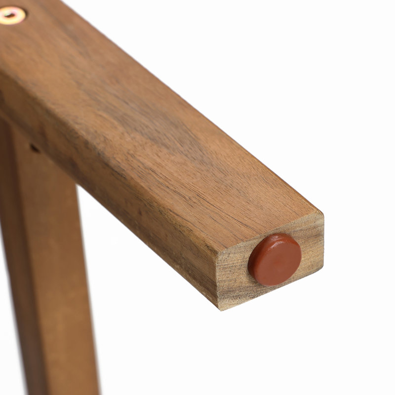 2 tabourets de bar d'extérieur en bois massif de 25,6 po avec corde tissée