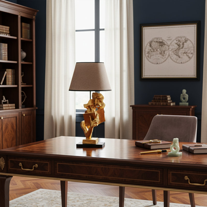 Lampe de table Golden Sculptural, Beige