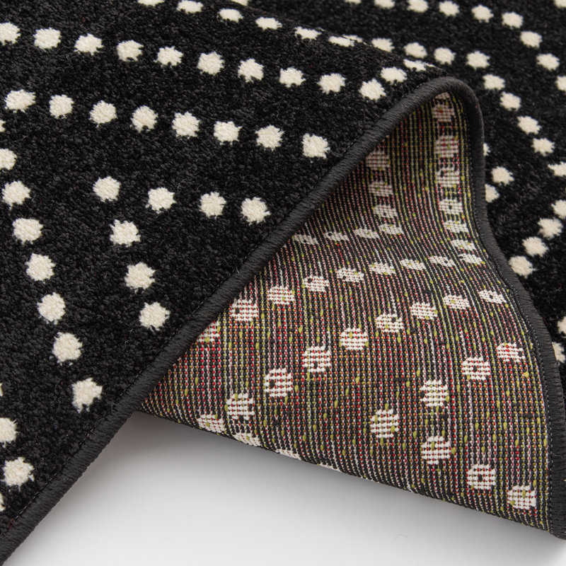 Tapis intérieur / extérieur noir Ellar, Tapis de couloir 2 pi 3 po x 7 pi 6 po