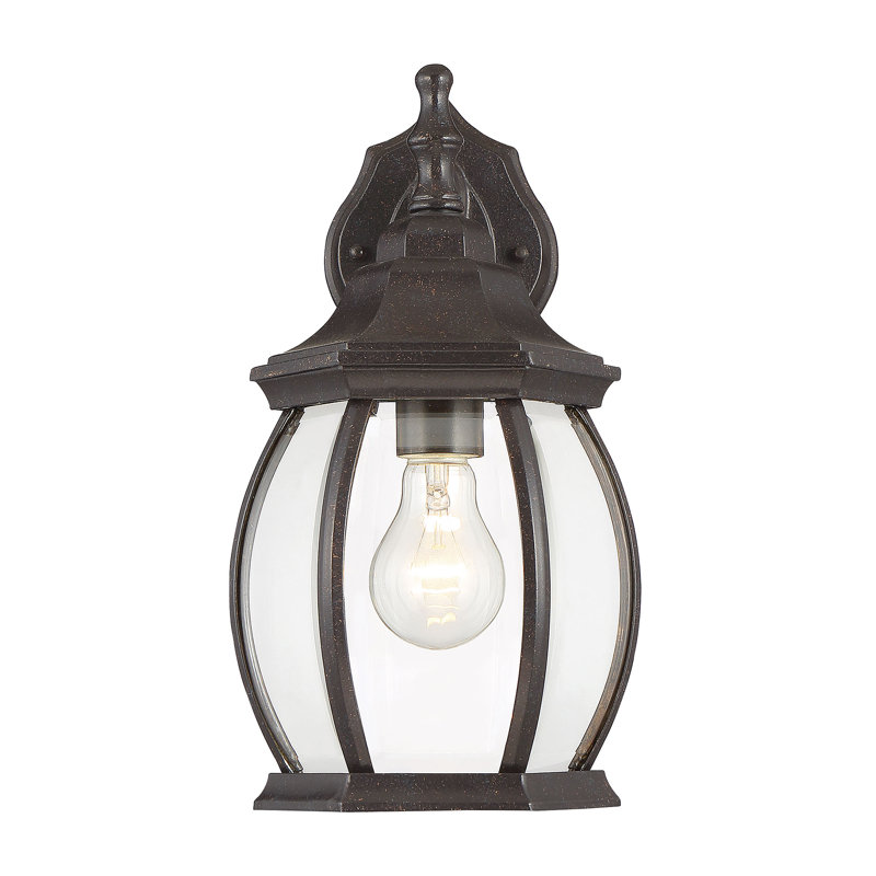 Alhaji 1 Light Wall Lantern in Bronze, Bronze