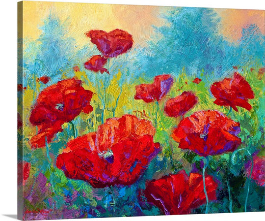 Anjolena Field Of Poppies' by Marion Rose Painting Print on Canvas Winston Porter 