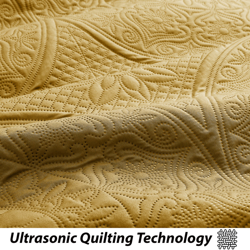 Oxford Luxury Hotel Style Bedding Set with Matching Shams, Lightweight and Breathable, All Season Bed in Bag, Ochre