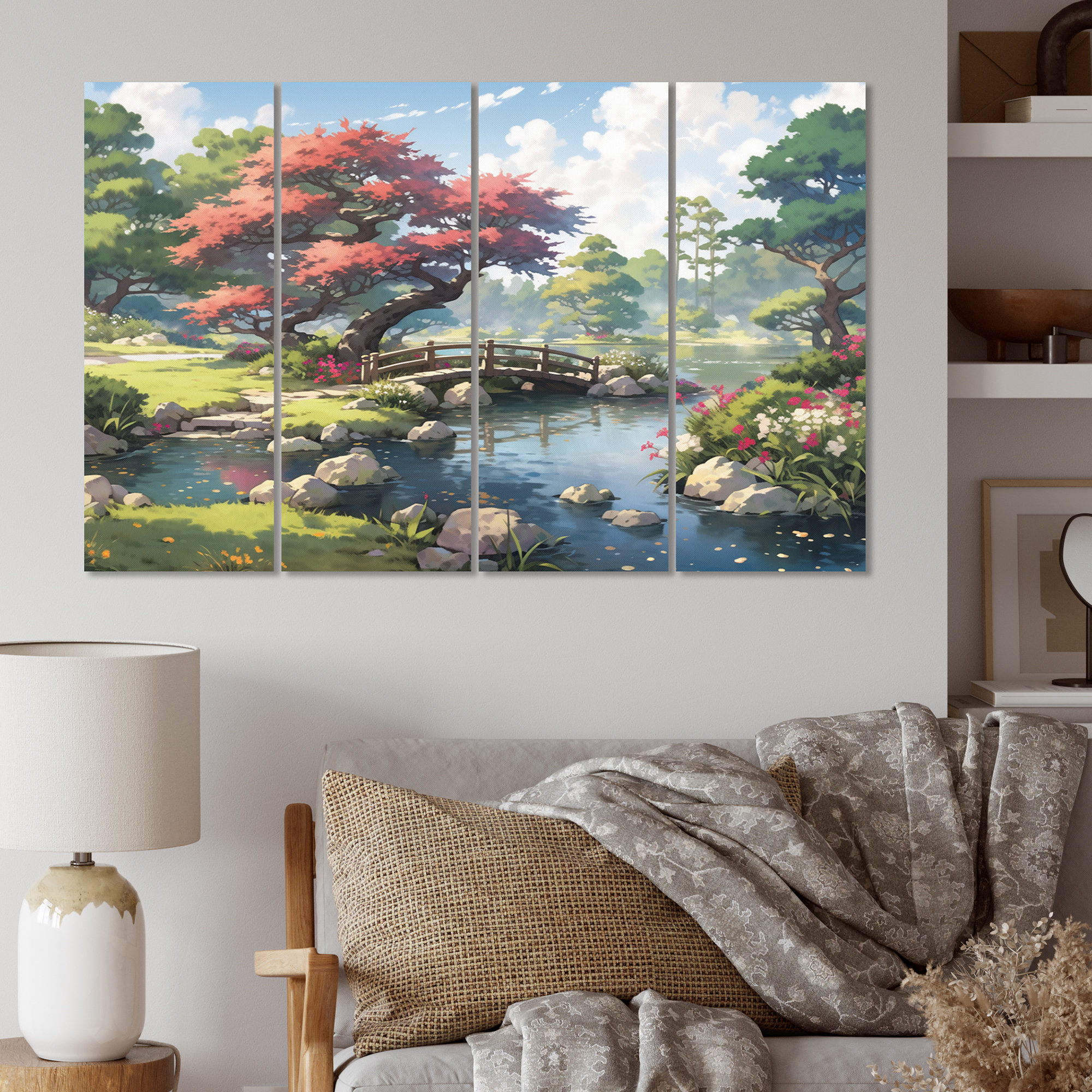 Design Art Japan Landscape of the Rising Sun II Japanese Metal Wall