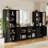 Reshod  71'' Kitchen Pantry With Bookcases, Farmhouse Wall Unit Tv Stand For Tvs Up To 70"-943391579