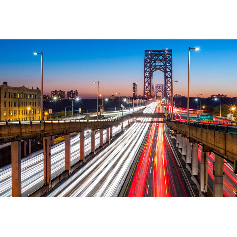 Photographie sur toile du pont Tyrielle George Washington, H 12 po x l 18 po