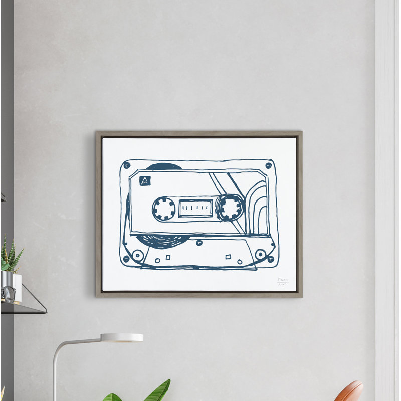 «Cassette Illustration» par déclaration de biens sur toile encadrée