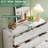White Farmhouse 6-Drawer Dresser, Rustic Wood Chest of Drawers with Natural Texture, Multi-Use Storage for Bedroom & Living Room-1131362078